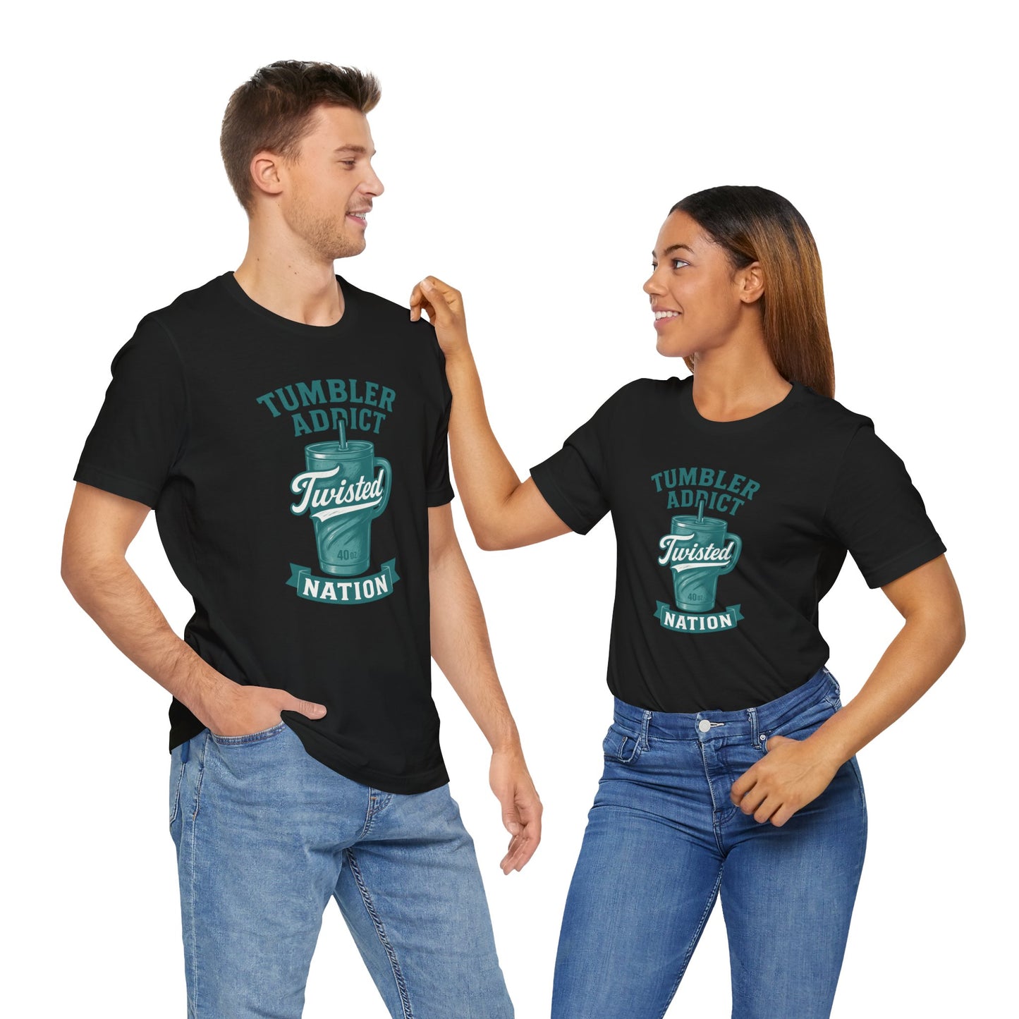 Twisted Nation Tumbler Addict Tee – Fun Unisex Jersey Short Sleeve, Perfect Gift for Drink Lovers, Casual Wear, Summer, Parties