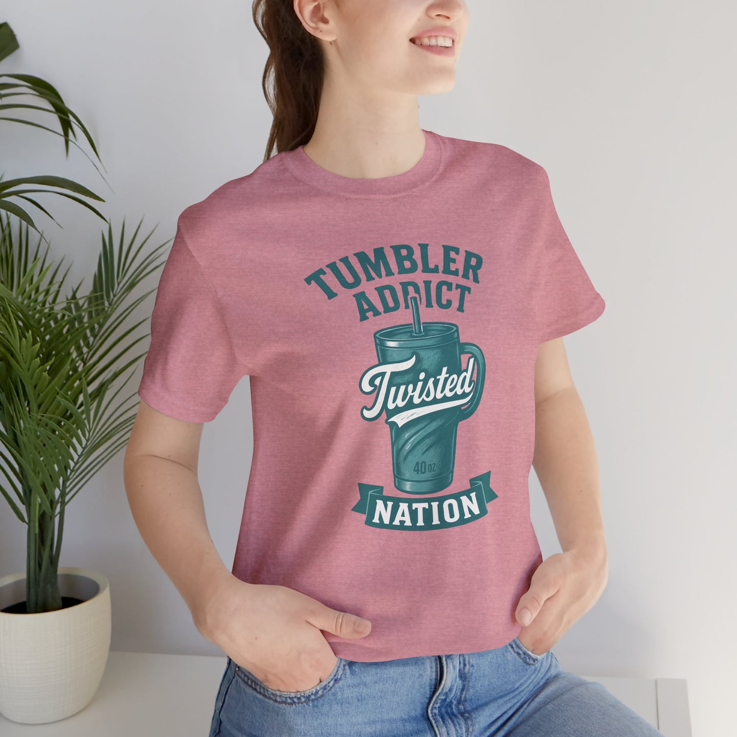 Twisted Nation Tumbler Addict Tee – Fun Unisex Jersey Short Sleeve, Perfect Gift for Drink Lovers, Casual Wear, Summer, Parties