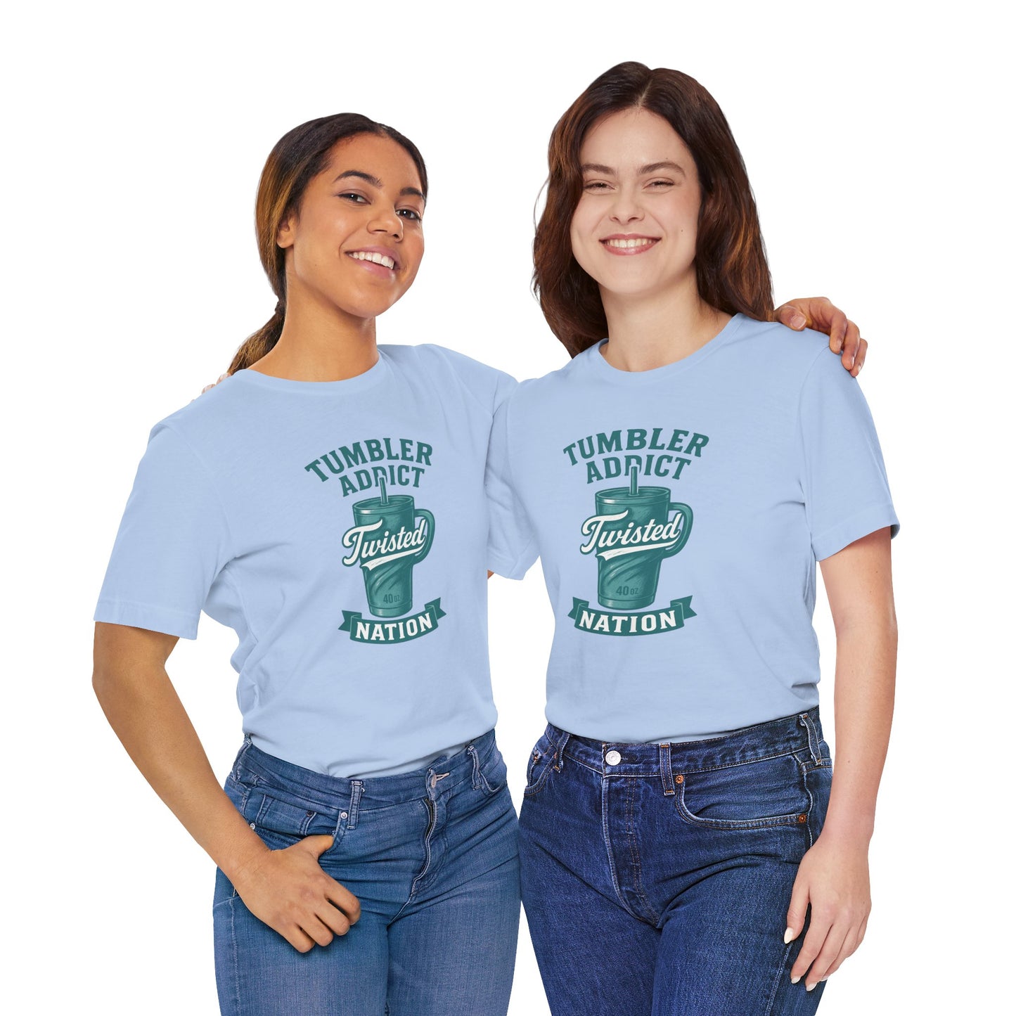 Twisted Nation Tumbler Addict Tee – Fun Unisex Jersey Short Sleeve, Perfect Gift for Drink Lovers, Casual Wear, Summer, Parties