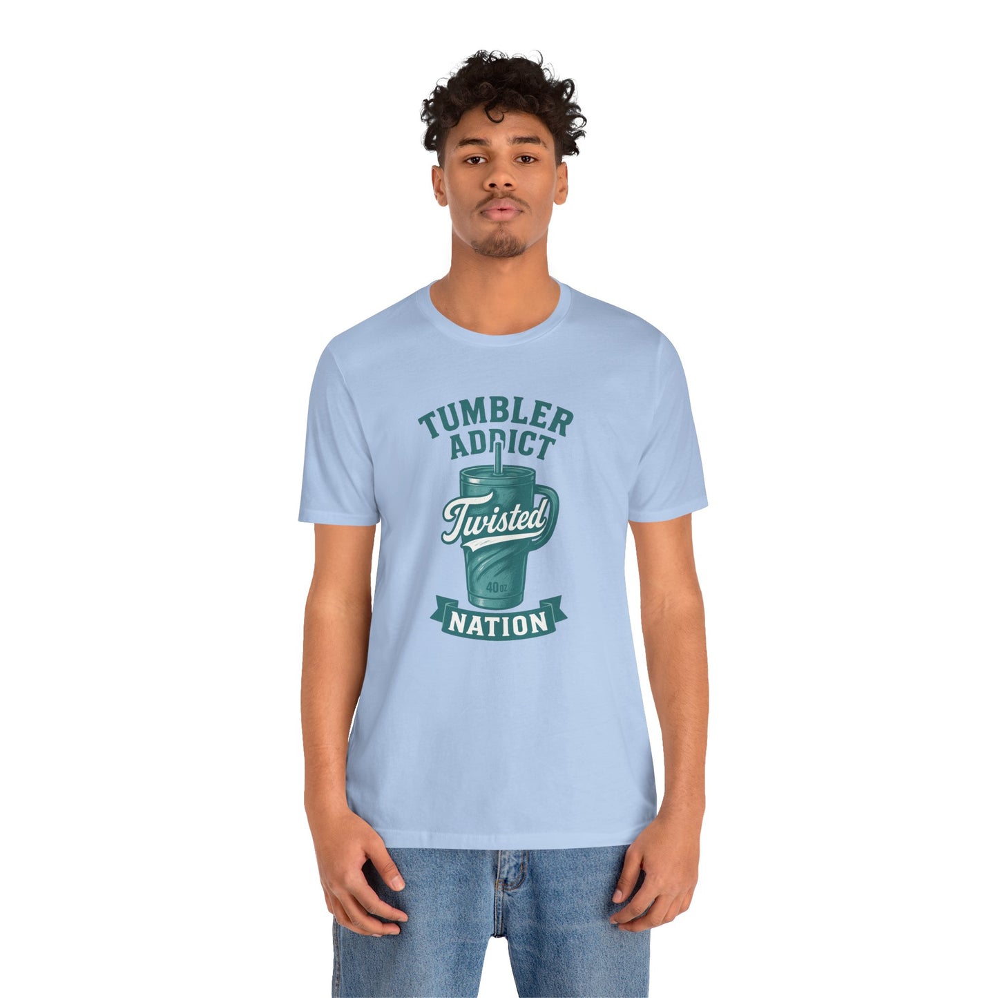 Twisted Nation Tumbler Addict Tee – Fun Unisex Jersey Short Sleeve, Perfect Gift for Drink Lovers, Casual Wear, Summer, Parties