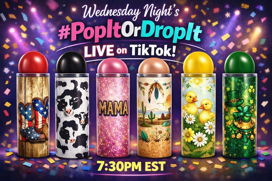 2/18/2026 LIVE WEDNESDAY 7:30pm ET Pop It or Drop It TUMBLER