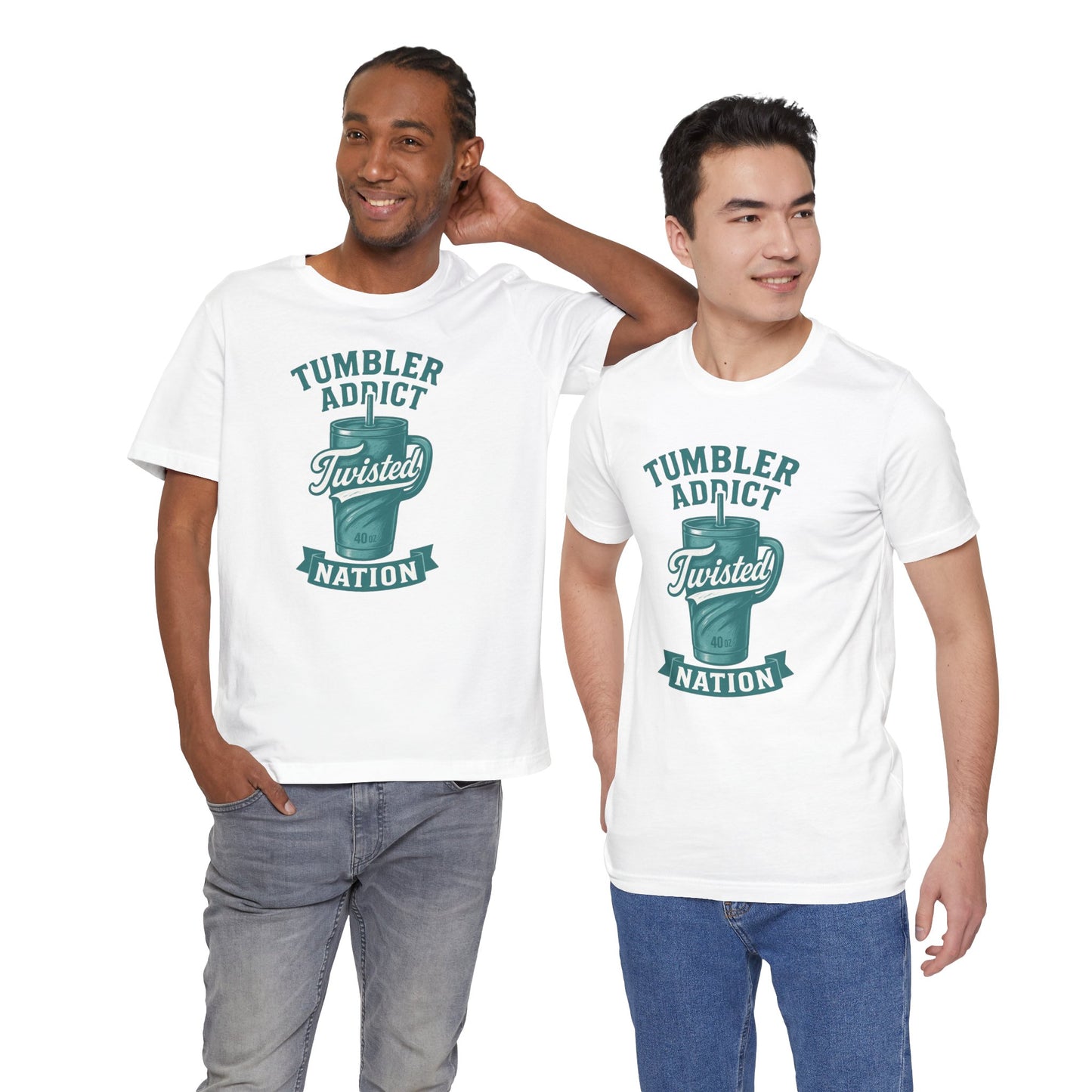 Twisted Nation Tumbler Addict Tee – Fun Unisex Jersey Short Sleeve, Perfect Gift for Drink Lovers, Casual Wear, Summer, Parties