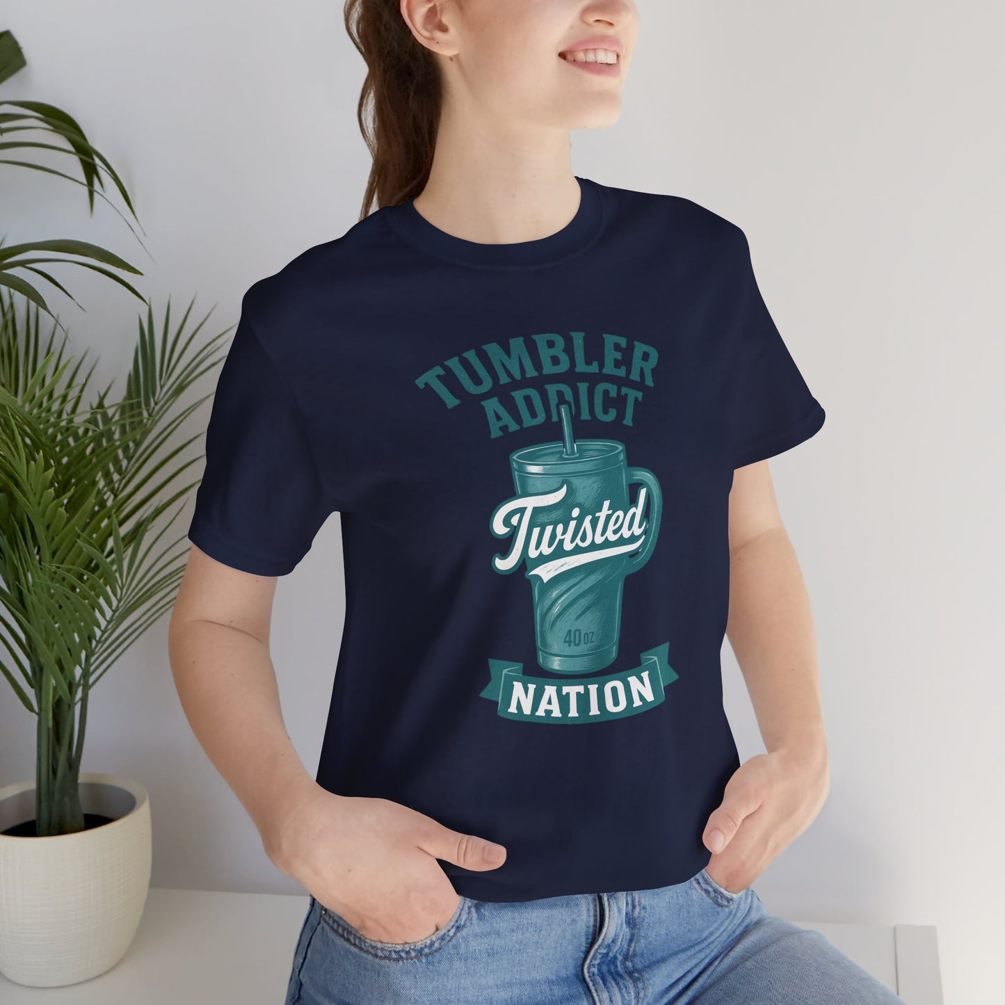 Twisted Nation Tumbler Addict Tee – Fun Unisex Jersey Short Sleeve, Perfect Gift for Drink Lovers, Casual Wear, Summer, Parties