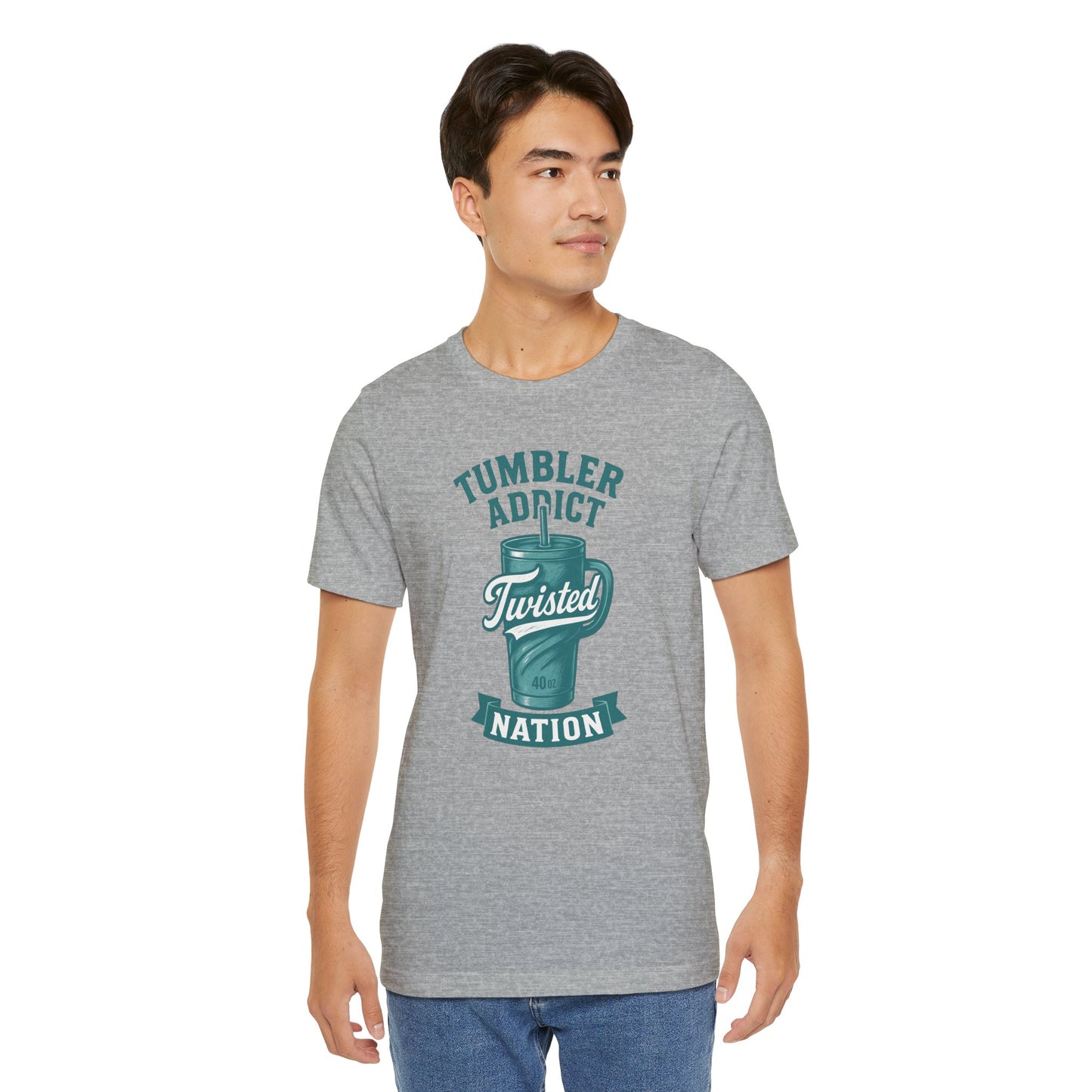 Twisted Nation Tumbler Addict Tee – Fun Unisex Jersey Short Sleeve, Perfect Gift for Drink Lovers, Casual Wear, Summer, Parties