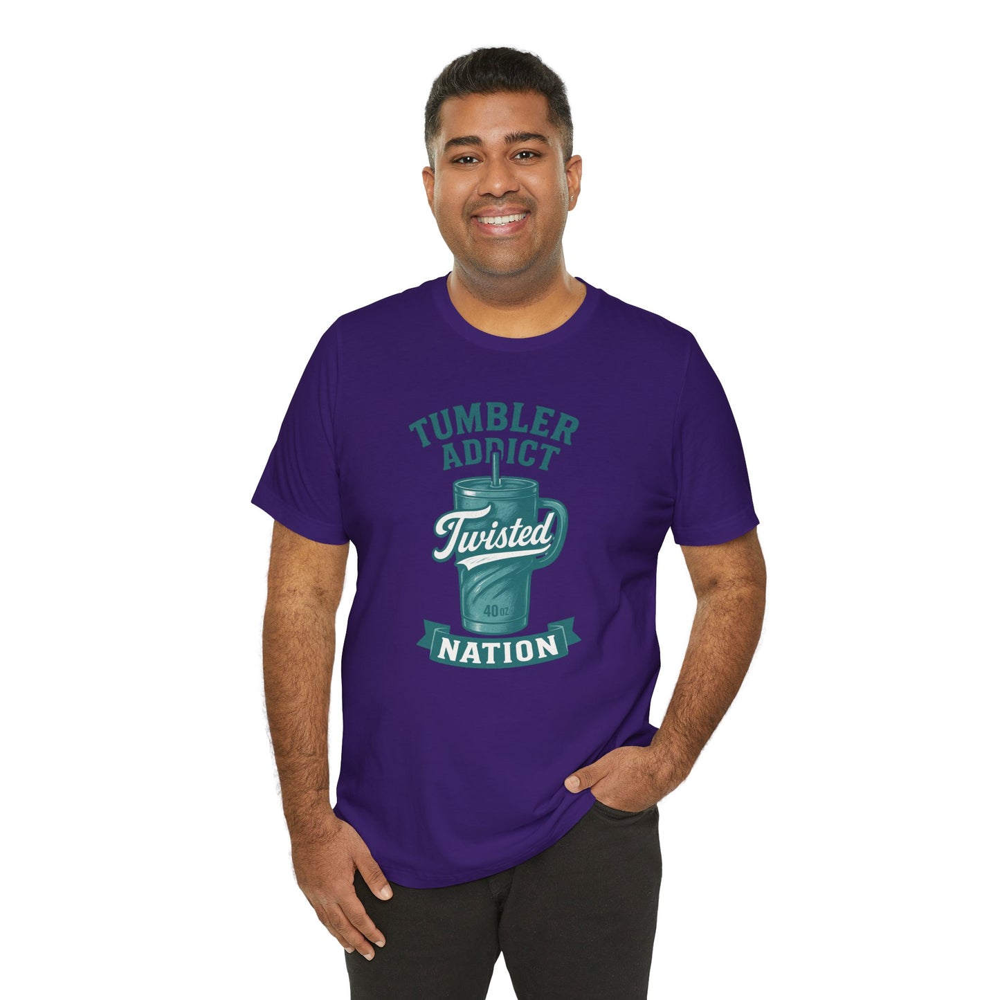 Twisted Nation Tumbler Addict Tee – Fun Unisex Jersey Short Sleeve, Perfect Gift for Drink Lovers, Casual Wear, Summer, Parties
