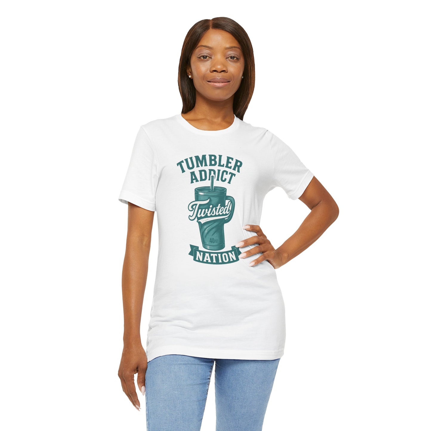 Twisted Nation Tumbler Addict Tee – Fun Unisex Jersey Short Sleeve, Perfect Gift for Drink Lovers, Casual Wear, Summer, Parties