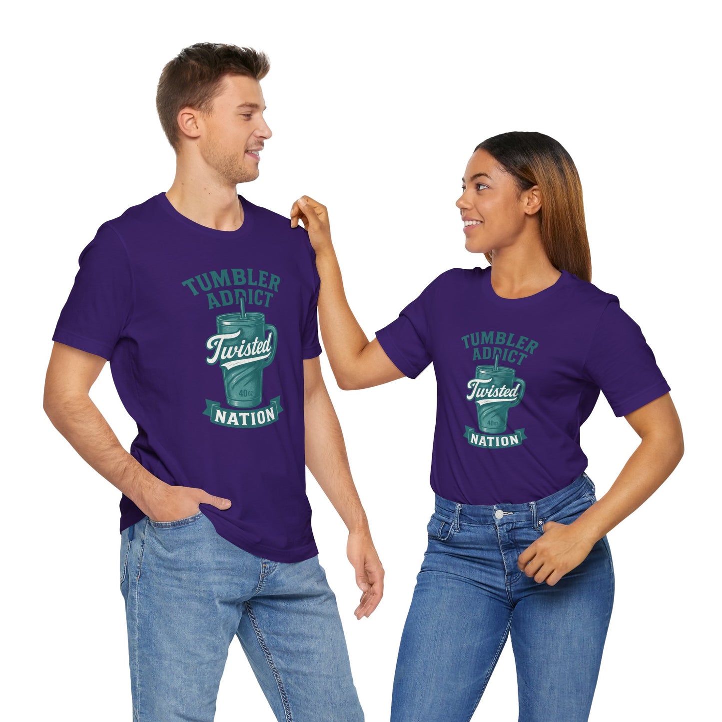 Twisted Nation Tumbler Addict Tee – Fun Unisex Jersey Short Sleeve, Perfect Gift for Drink Lovers, Casual Wear, Summer, Parties