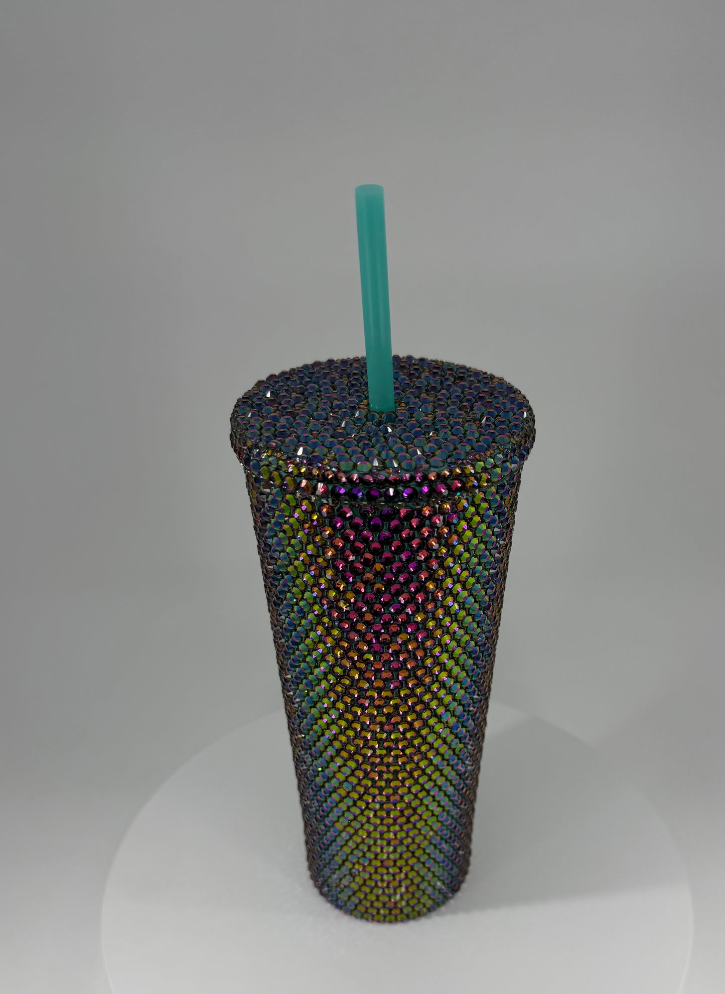 Rhinestone 24oz Teal Taper