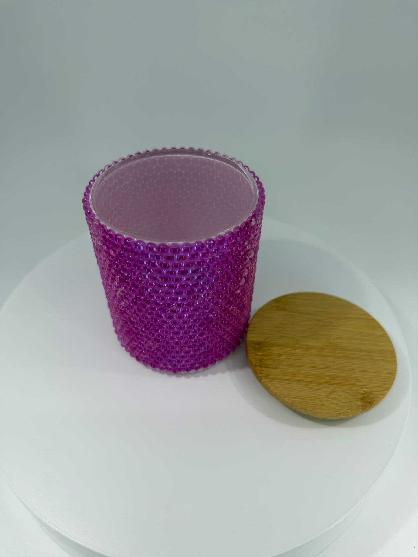 Rhinestone Trinket Jar Candle Holder
