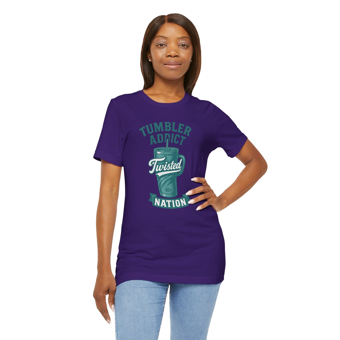 Twisted Nation Tumbler Addict Tee – Fun Unisex Jersey Short Sleeve, Perfect Gift for Drink Lovers, Casual Wear, Summer, Parties