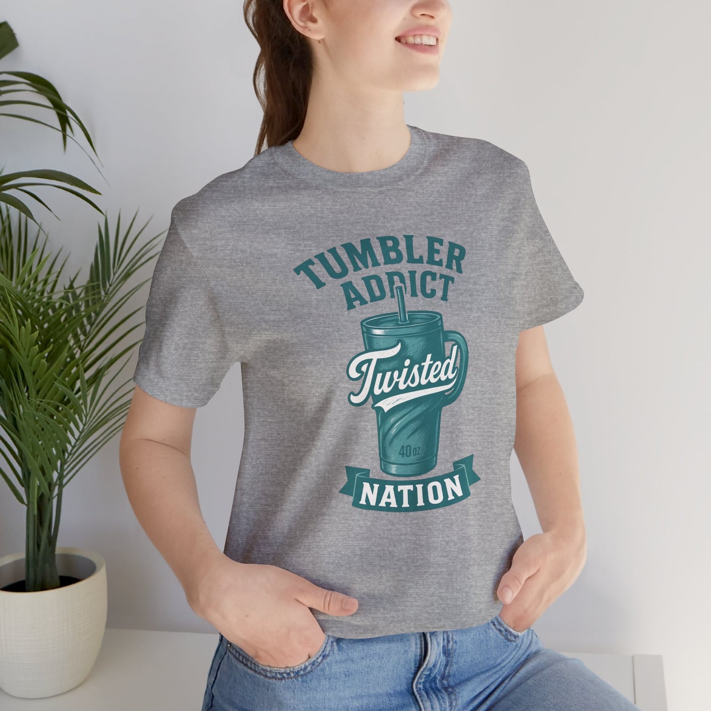 Twisted Nation Tumbler Addict Tee – Fun Unisex Jersey Short Sleeve, Perfect Gift for Drink Lovers, Casual Wear, Summer, Parties