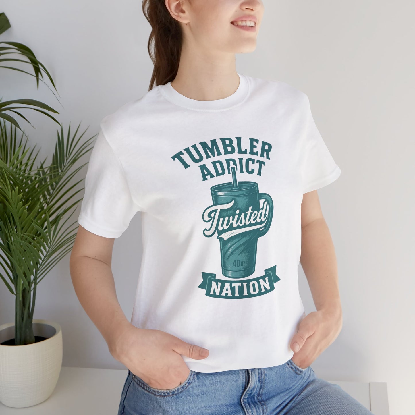 Twisted Nation Tumbler Addict Tee – Fun Unisex Jersey Short Sleeve, Perfect Gift for Drink Lovers, Casual Wear, Summer, Parties