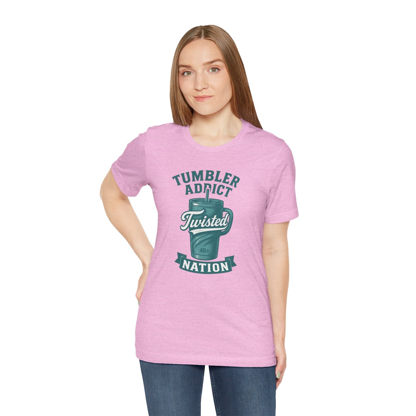 Twisted Nation Tumbler Addict Tee – Fun Unisex Jersey Short Sleeve, Perfect Gift for Drink Lovers, Casual Wear, Summer, Parties