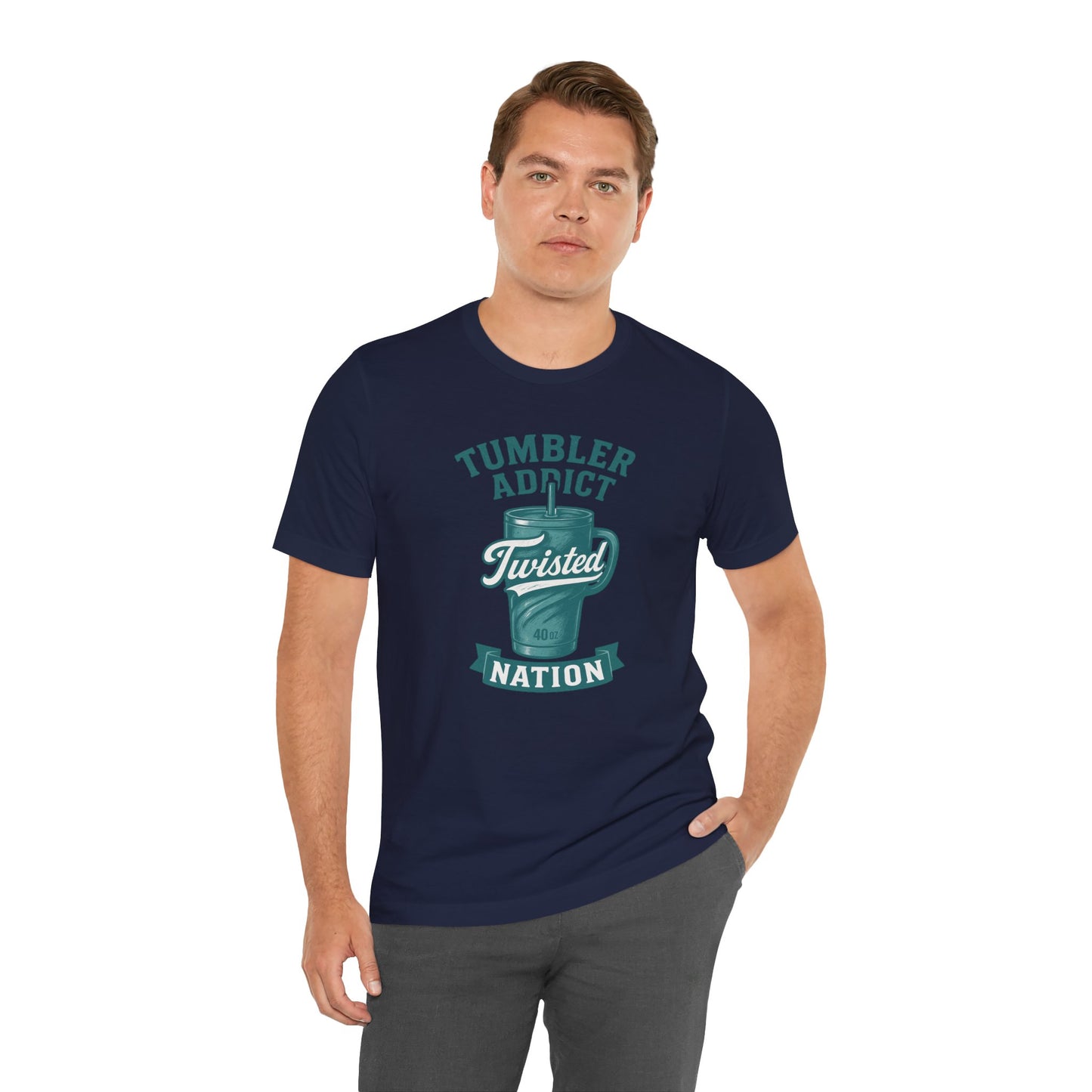 Twisted Nation Tumbler Addict Tee – Fun Unisex Jersey Short Sleeve, Perfect Gift for Drink Lovers, Casual Wear, Summer, Parties