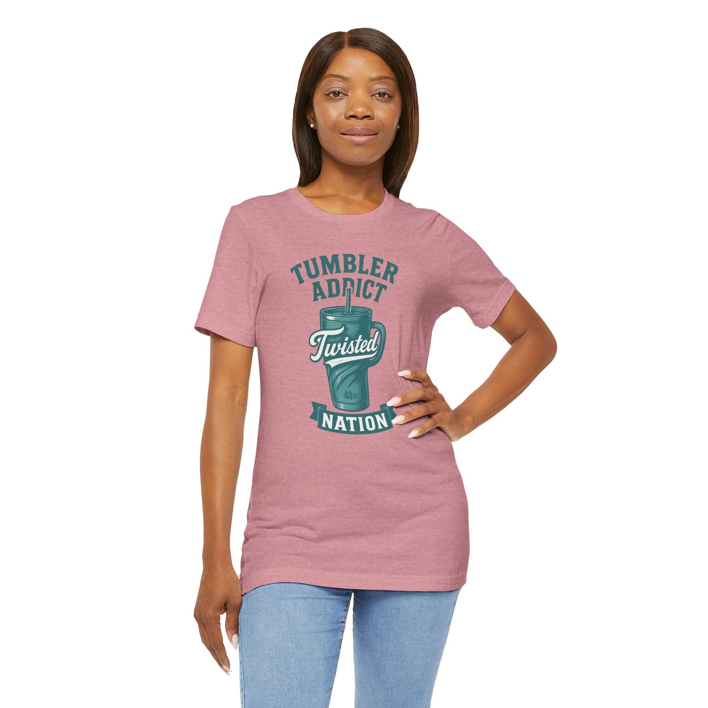 Twisted Nation Tumbler Addict Tee – Fun Unisex Jersey Short Sleeve, Perfect Gift for Drink Lovers, Casual Wear, Summer, Parties