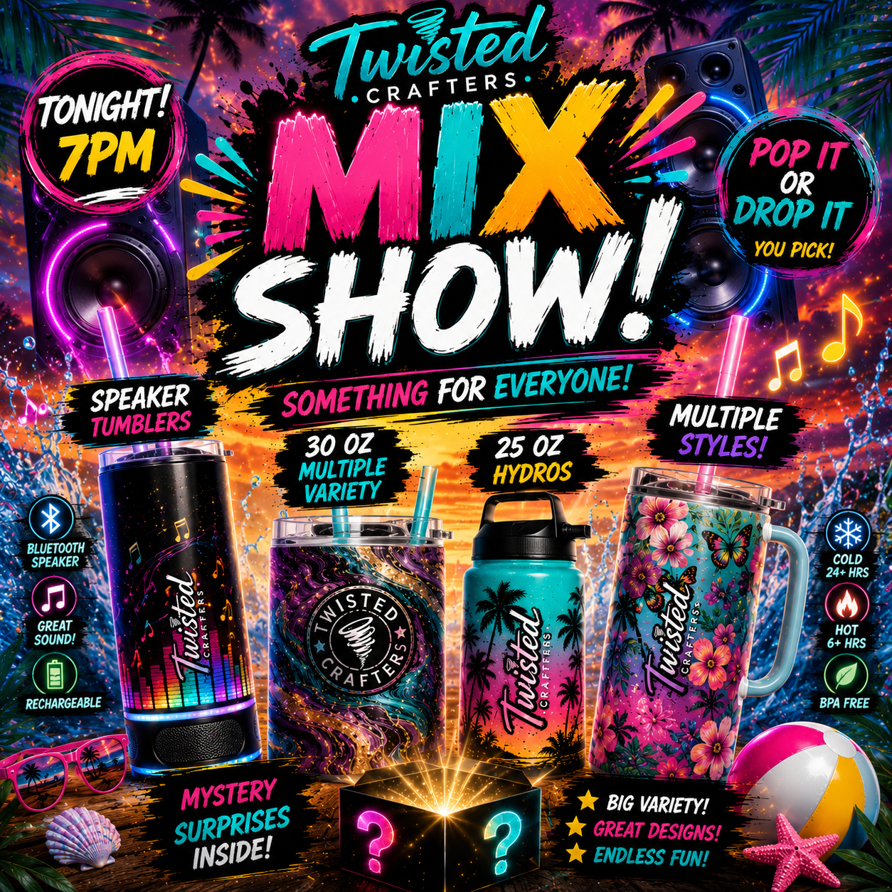 MIX SIZES LIVE FRIDAY 06/26 7PM ET Pop It or Drop It