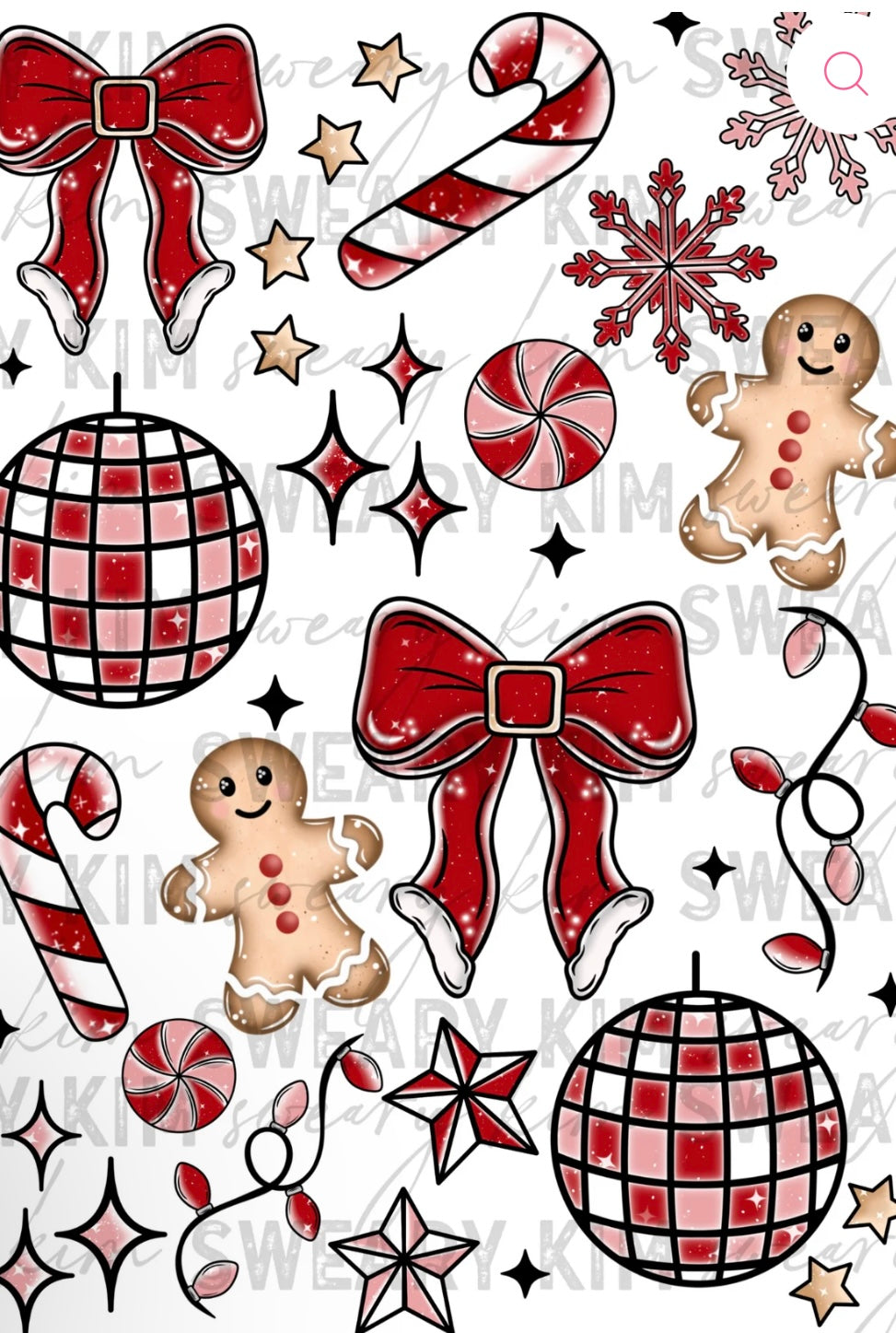 Red Christmas Gingerbread Celebration