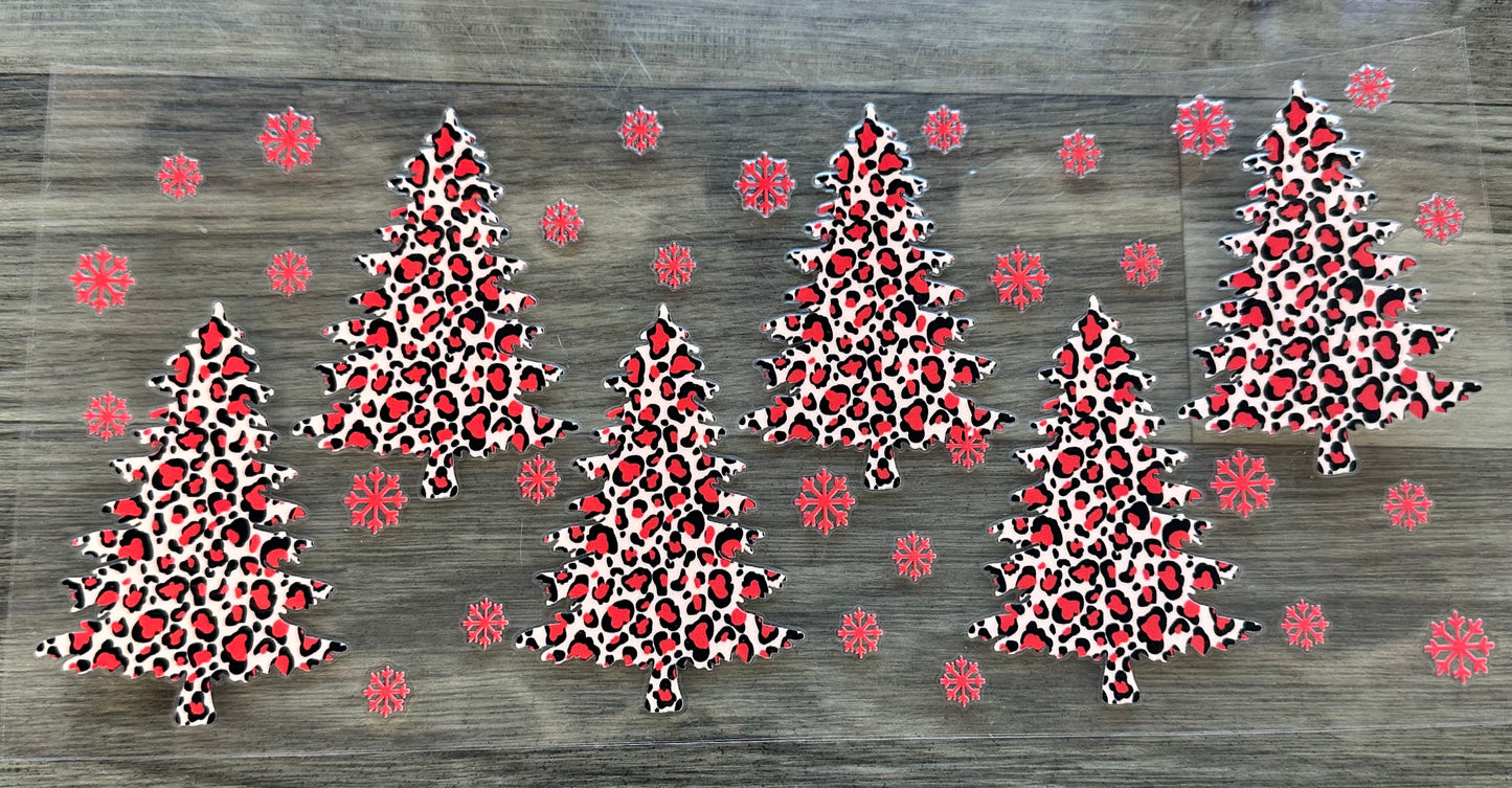 Red Leopard Print Trees Anow