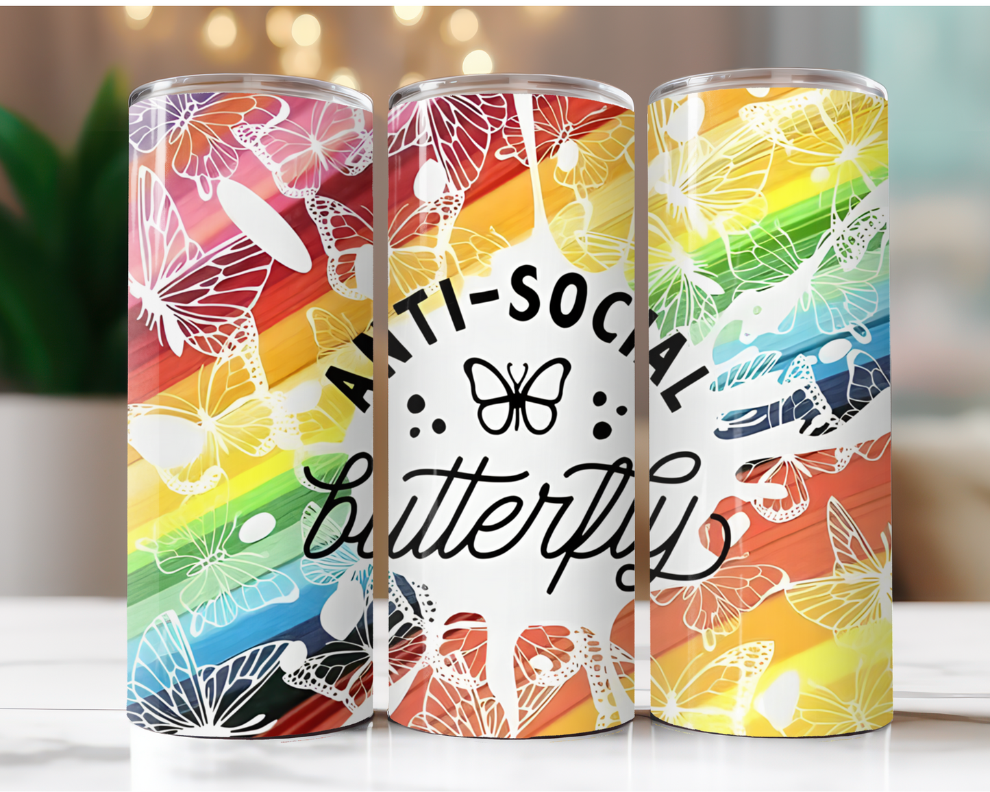 Rainbow Anti-Social Butterfly