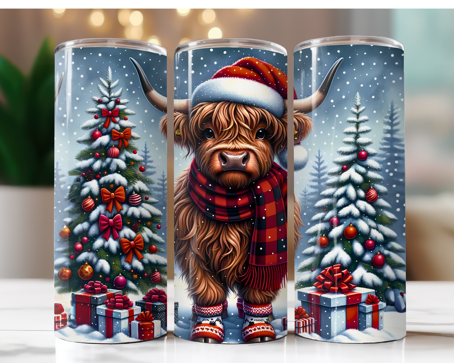 Christmas Highland Cow