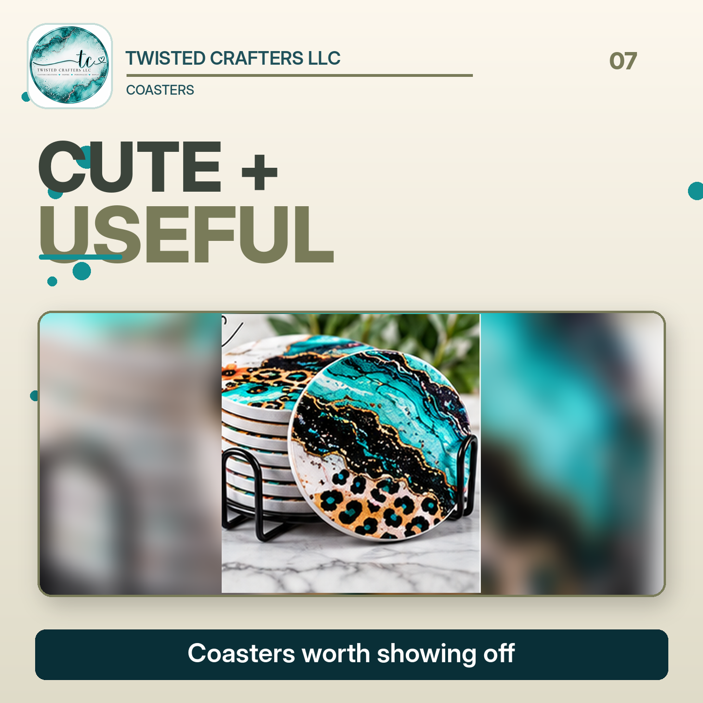 Cute and Useful — decorative coasters worth showing off