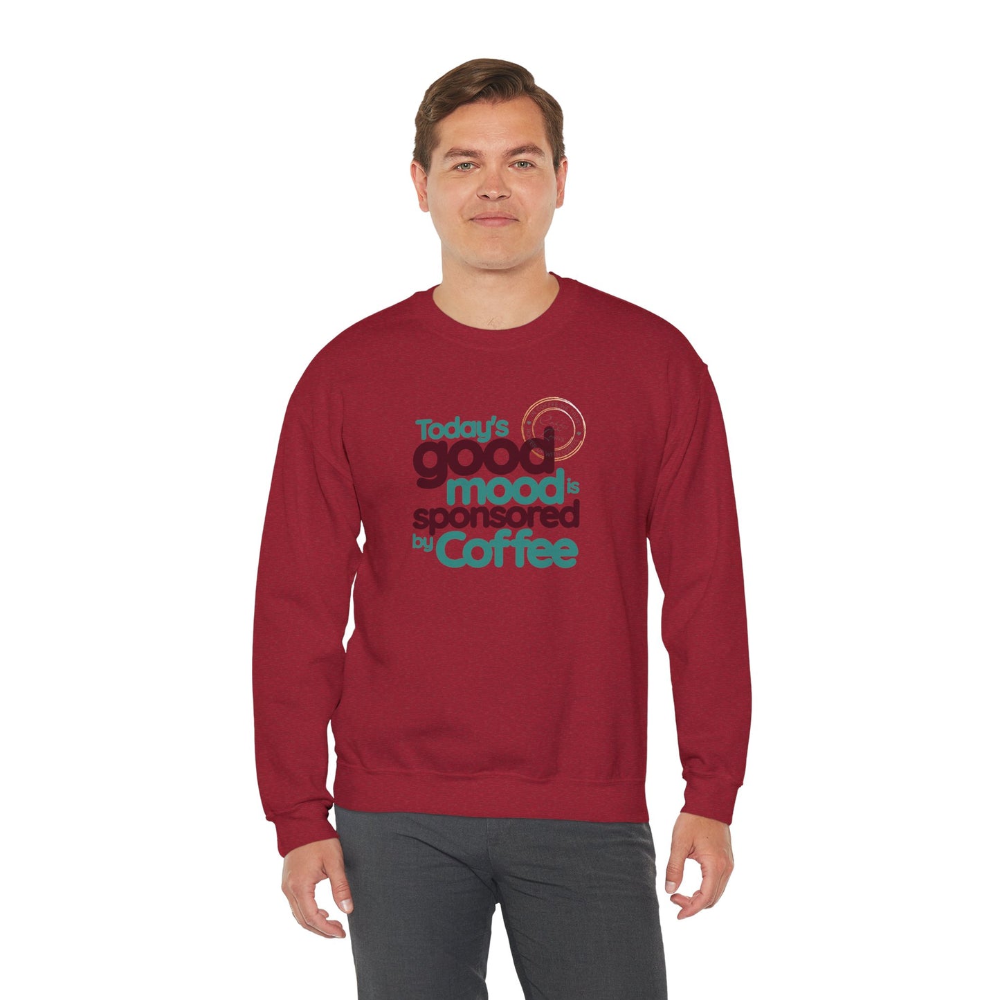 Today's Good Mood Is Sponsored By Coffee Unisex Heavy Blend™ Crewneck Sweatshirt