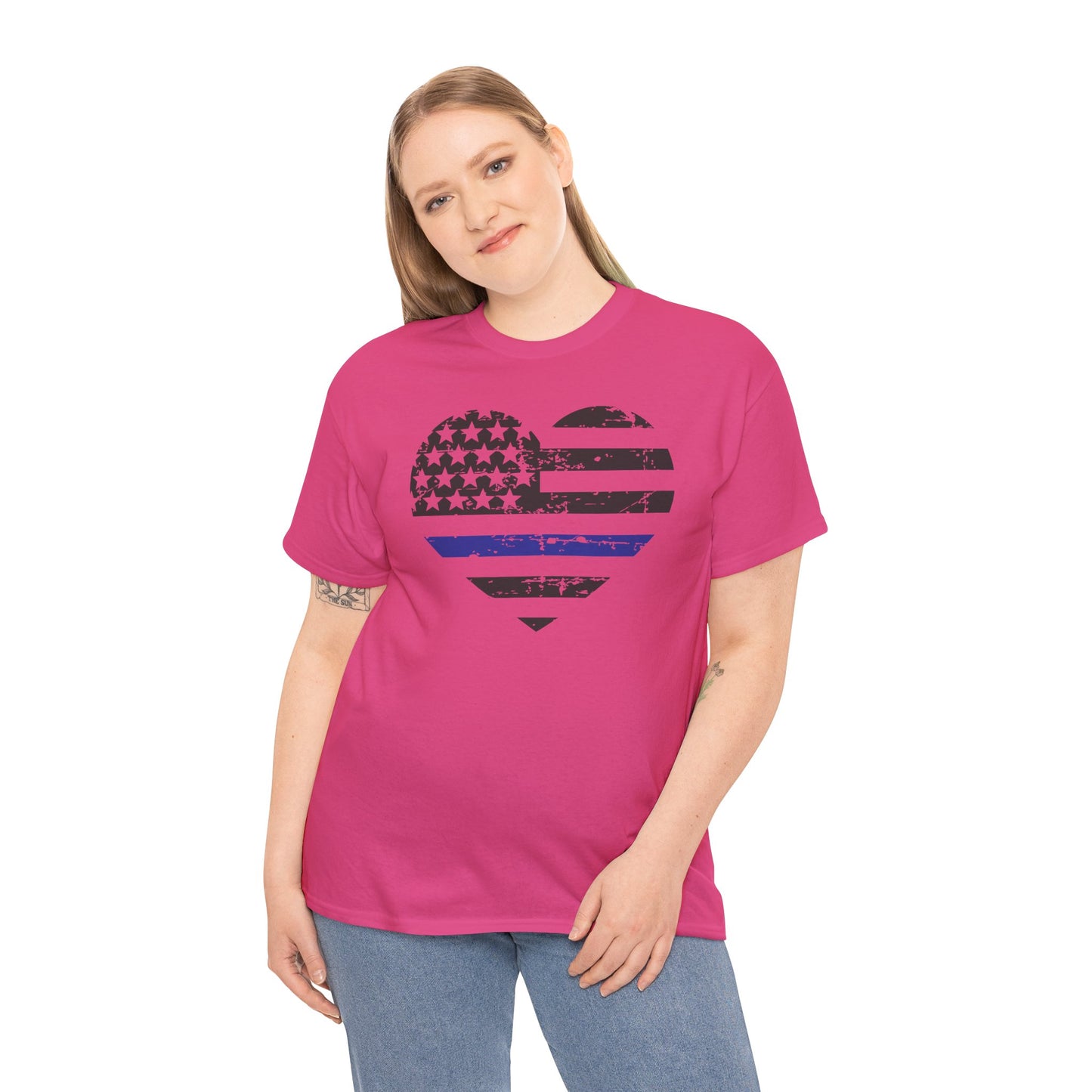 For The Love of the Thin Blue Line Unisex Heavy Cotton Tee