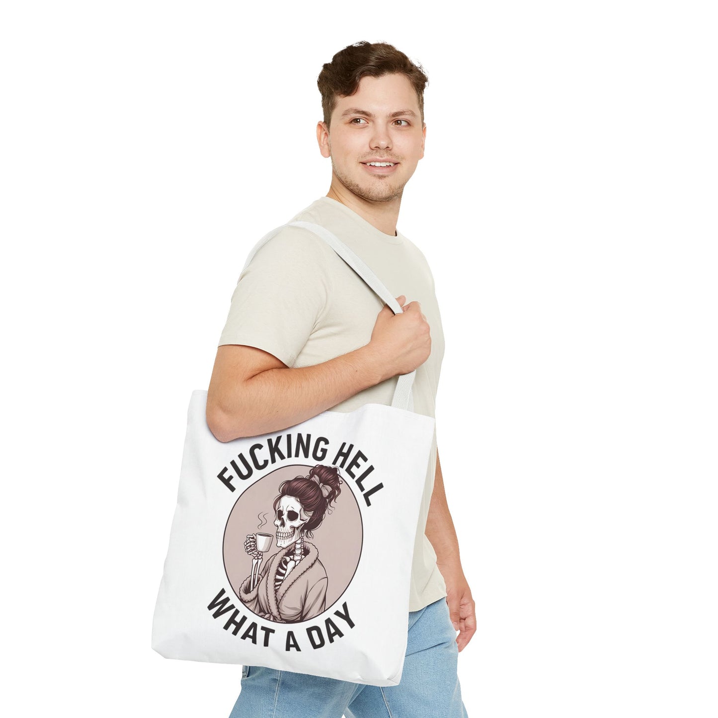 "Fucking Hell What a Day" Tote Bag - Stylish, Fun & Eye-Catching Tote for Everyday Use