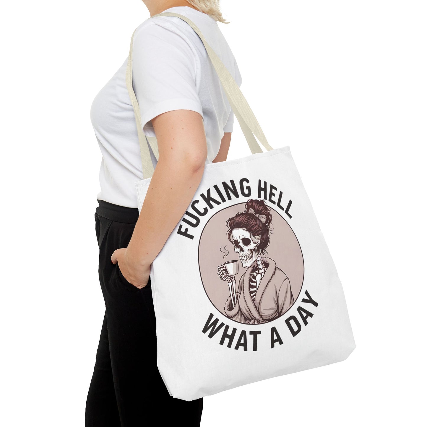 "Fucking Hell What a Day" Tote Bag - Stylish, Fun & Eye-Catching Tote for Everyday Use