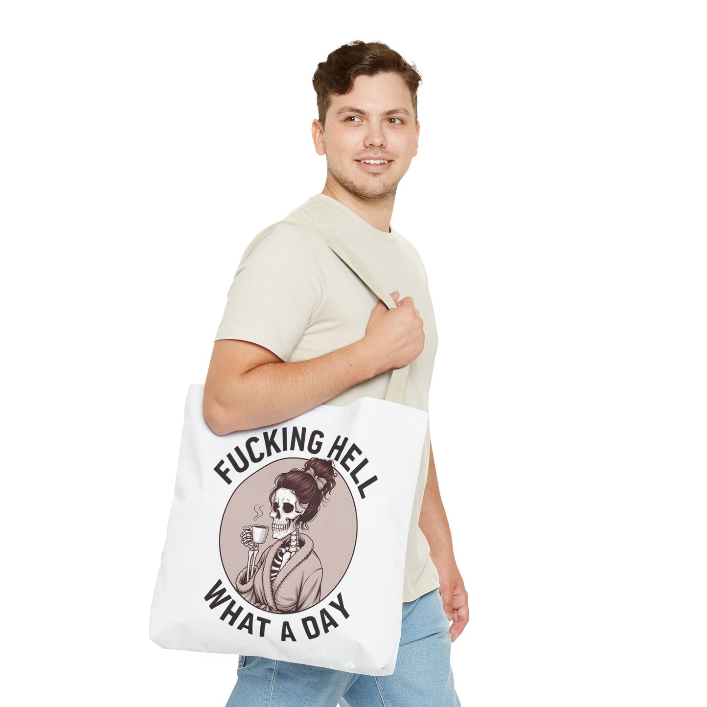 "Fucking Hell What a Day" Tote Bag - Stylish, Fun & Eye-Catching Tote for Everyday Use