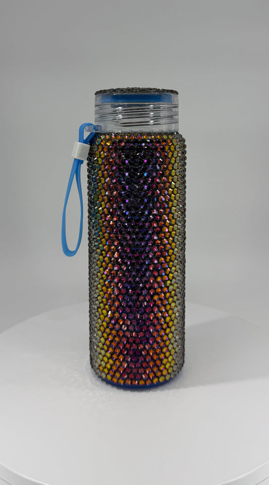 Rhinestone Glass Water Bottle