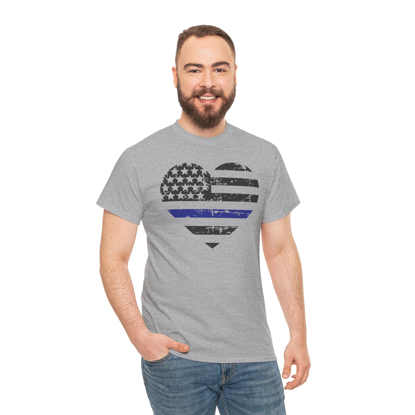 For The Love of the Thin Blue Line Unisex Heavy Cotton Tee