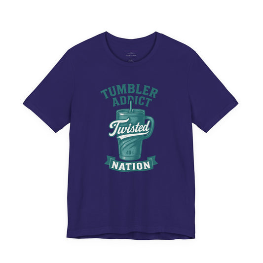 Twisted Nation Tumbler Addict Tee – Fun Unisex Jersey Short Sleeve, Perfect Gift for Drink Lovers, Casual Wear, Summer, Parties