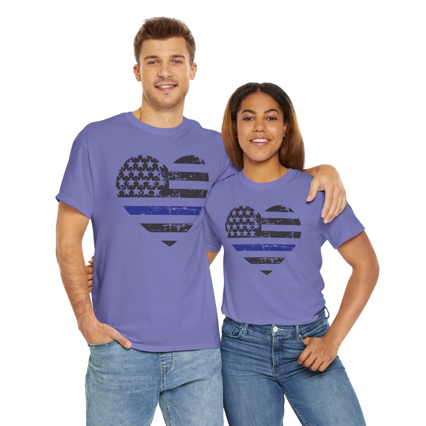 For The Love of the Thin Blue Line Unisex Heavy Cotton Tee