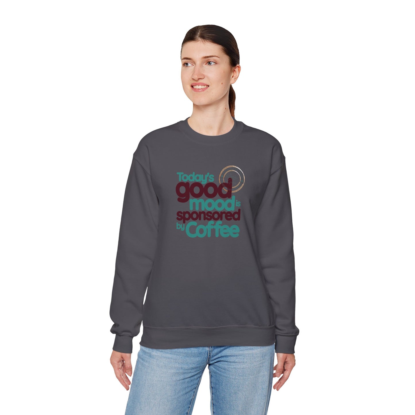 Today's Good Mood Is Sponsored By Coffee Unisex Heavy Blend™ Crewneck Sweatshirt