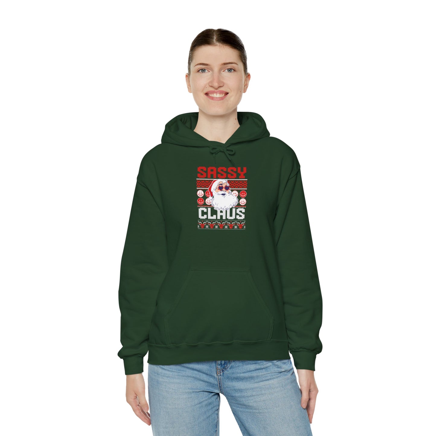 Sassy Claus Christmas Unisex Heavy Blend™ Hooded Sweatshirt