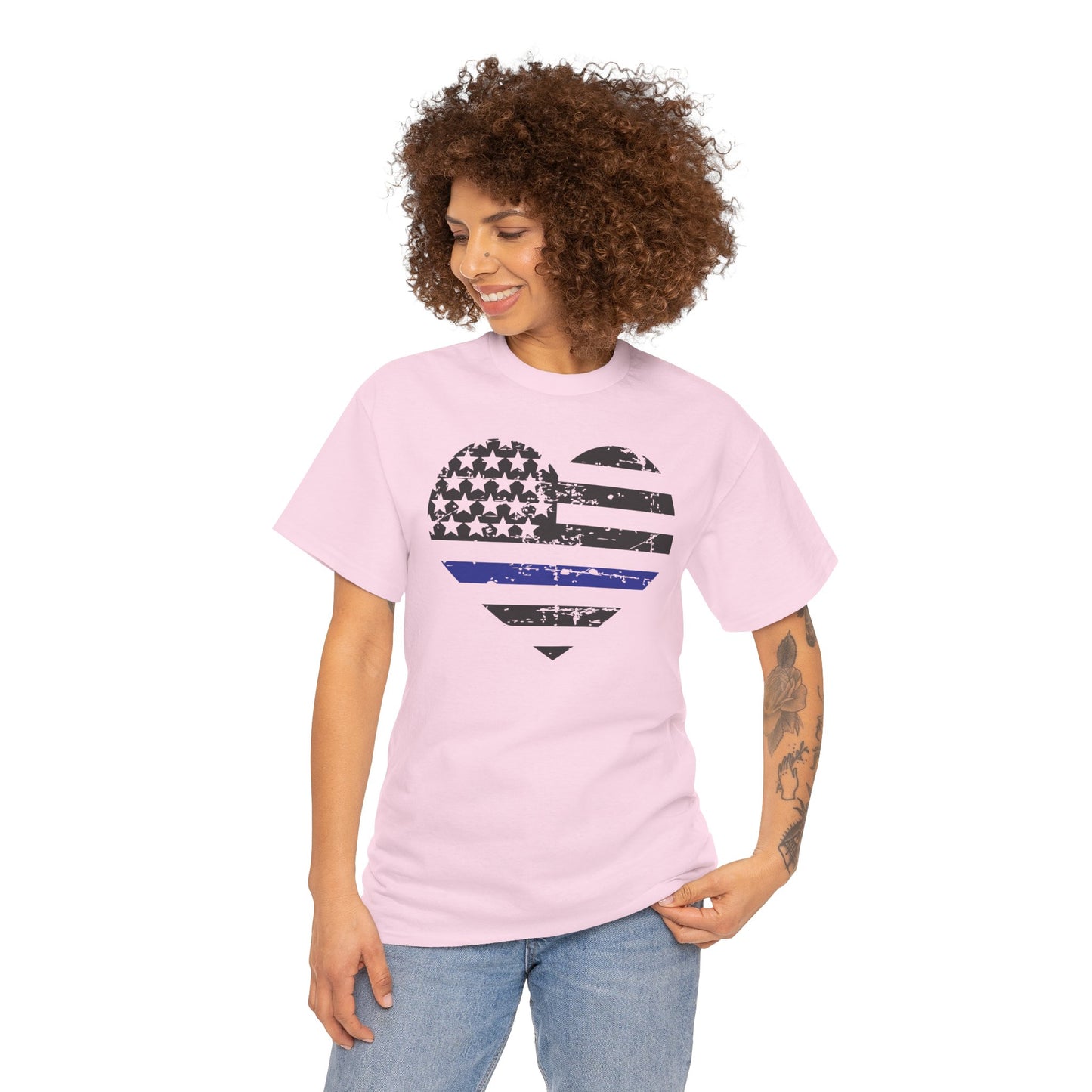 For The Love of the Thin Blue Line Unisex Heavy Cotton Tee