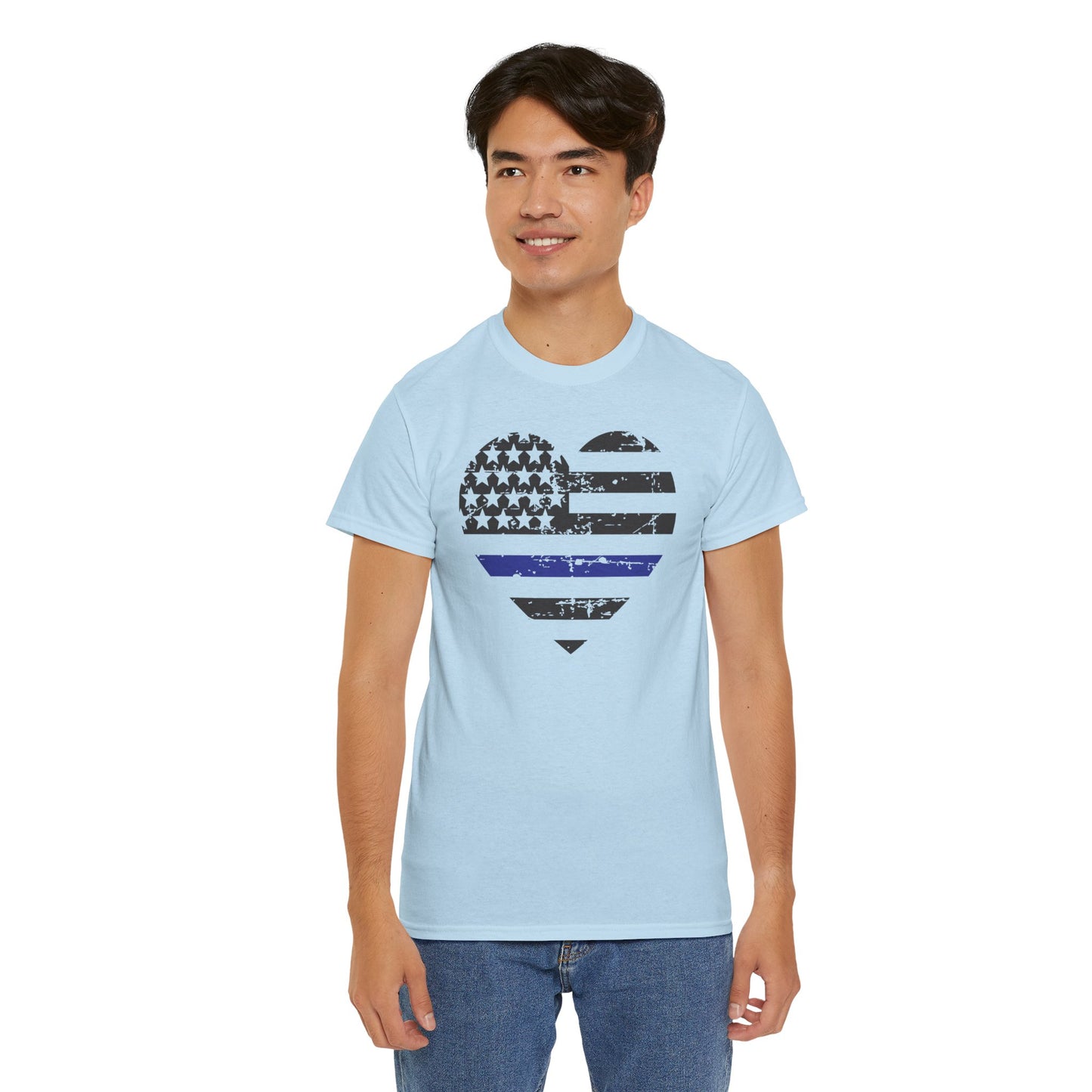 For The Love of the Thin Blue Line Unisex Heavy Cotton Tee