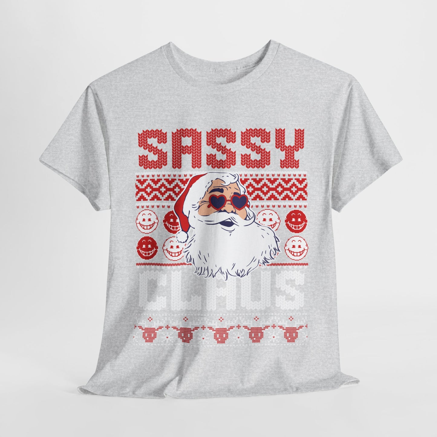 Sassy Clause Christmas Unisex Heavy Cotton Tee