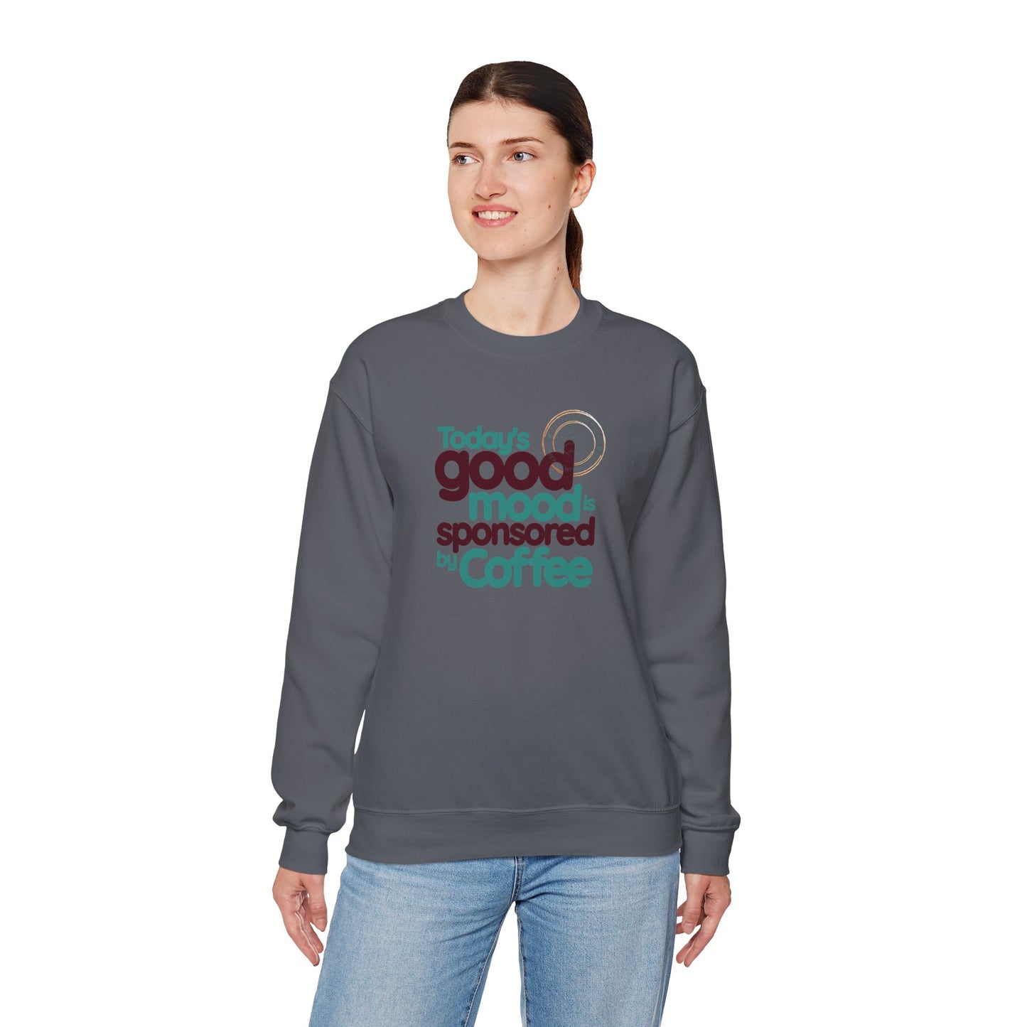 Today's Good Mood Is Sponsored By Coffee Unisex Heavy Blend™ Crewneck Sweatshirt