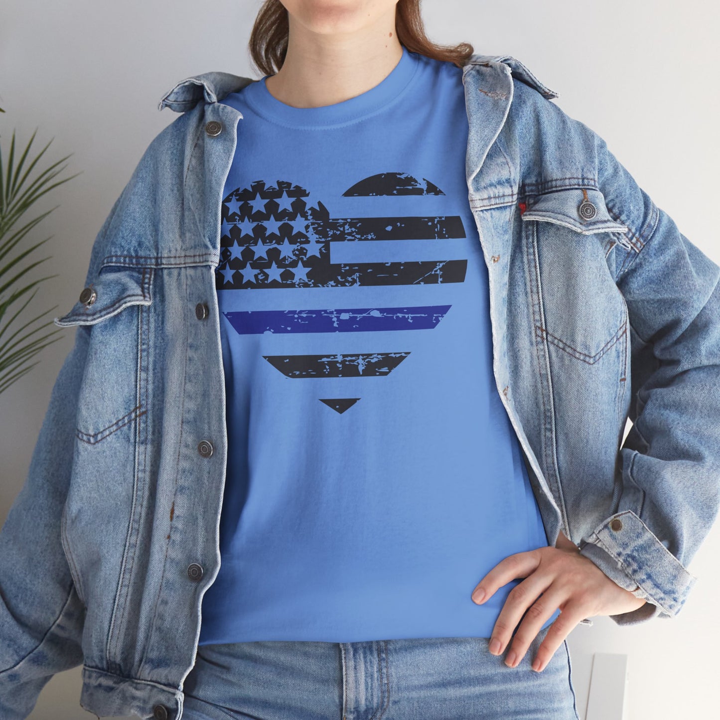 For The Love of the Thin Blue Line Unisex Heavy Cotton Tee