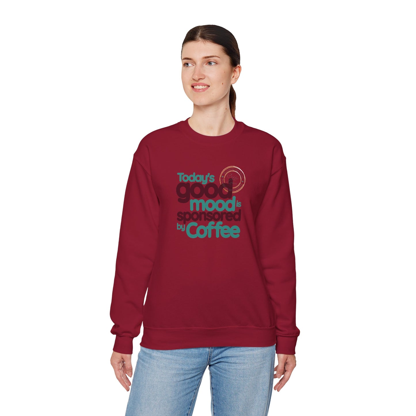 Today's Good Mood Is Sponsored By Coffee Unisex Heavy Blend™ Crewneck Sweatshirt