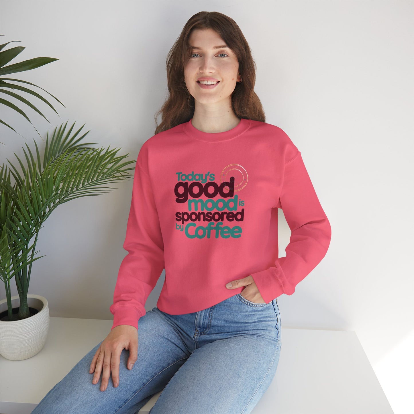 Today's Good Mood Is Sponsored By Coffee Unisex Heavy Blend™ Crewneck Sweatshirt