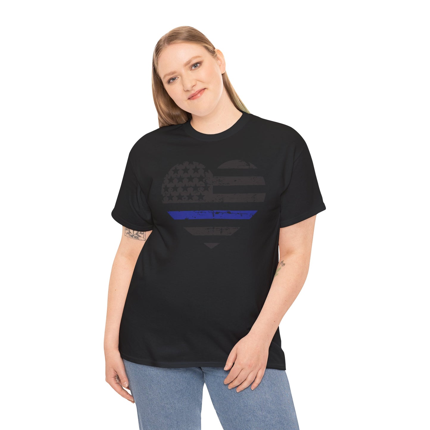 For The Love of the Thin Blue Line Unisex Heavy Cotton Tee