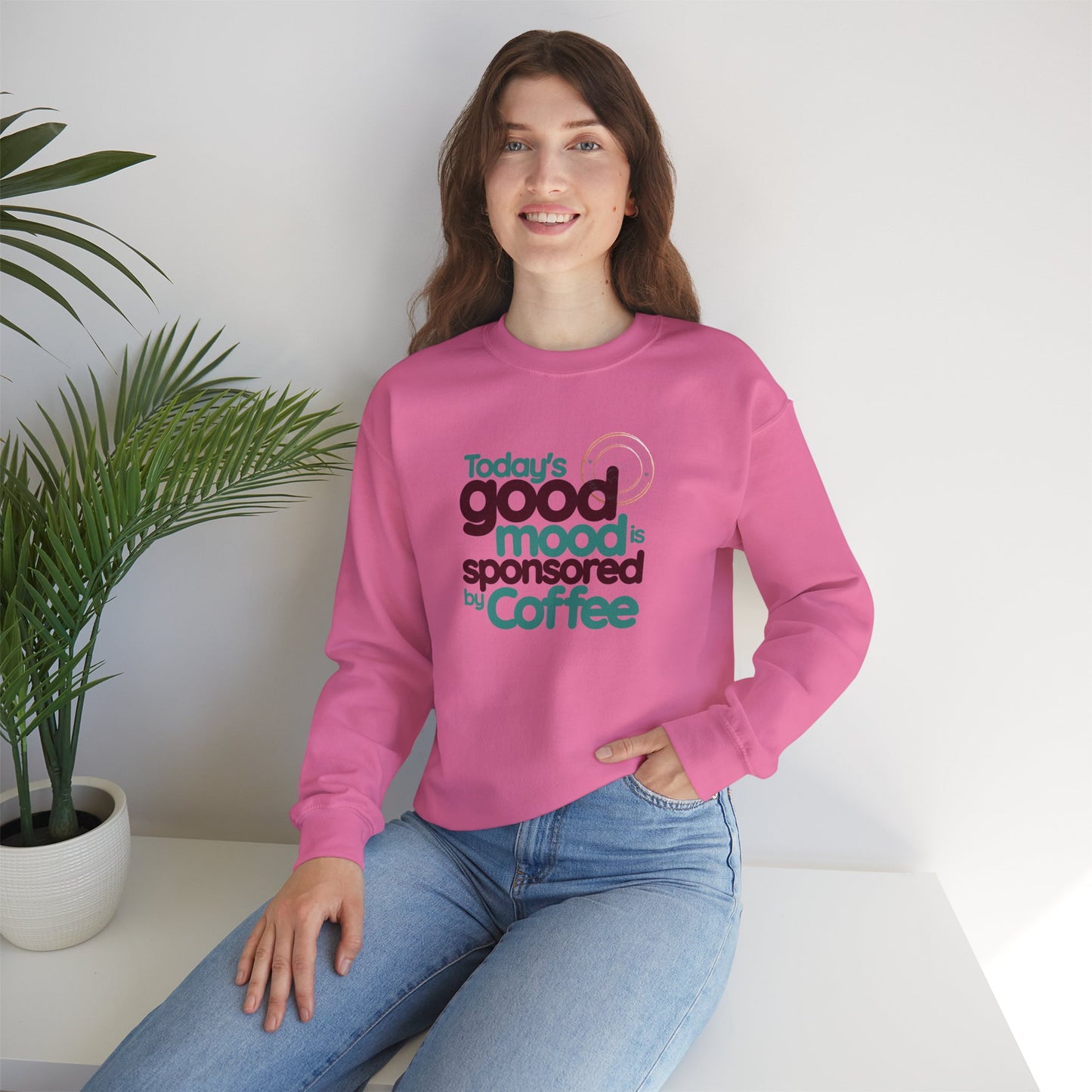 Today's Good Mood Is Sponsored By Coffee Unisex Heavy Blend™ Crewneck Sweatshirt