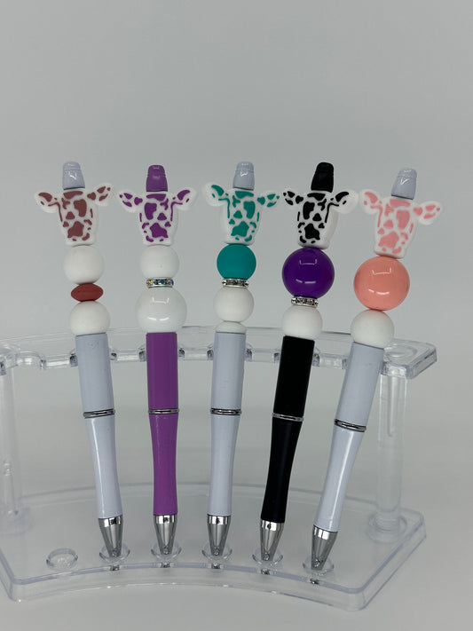 Cow Beaded Ink Pen