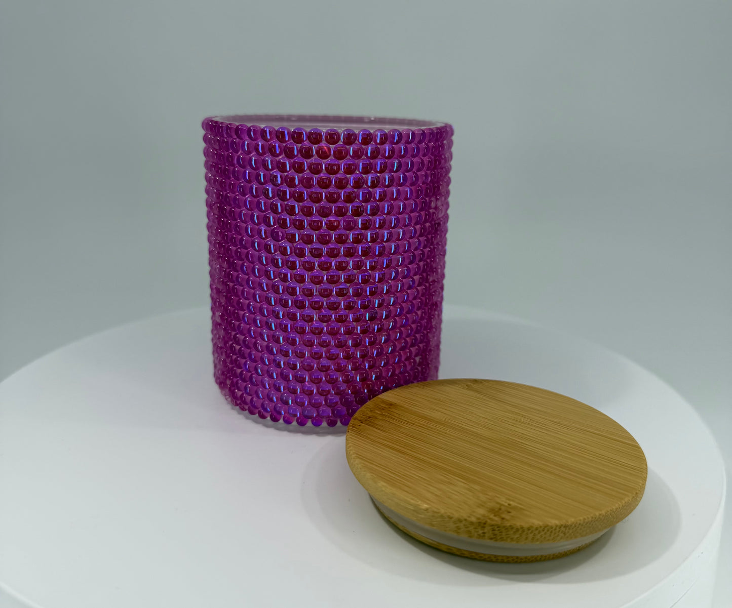 Rhinestone Trinket Jar Candle Holder