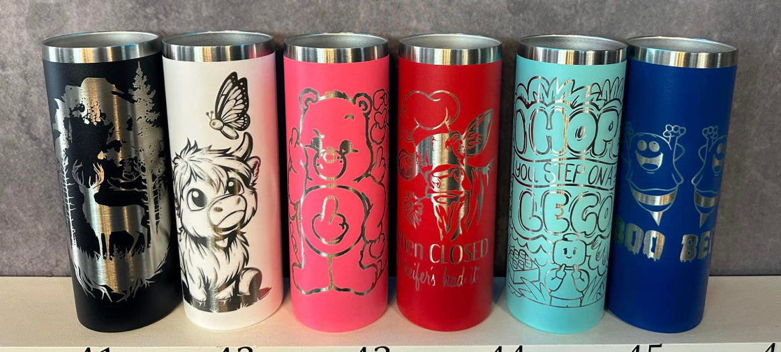 20oz Laser Engraved Rainbow Tumbler