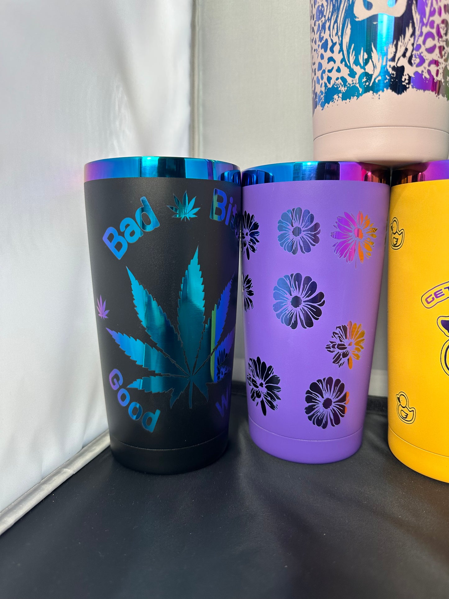 20oz Laser Engraved Rainbow Tumbler