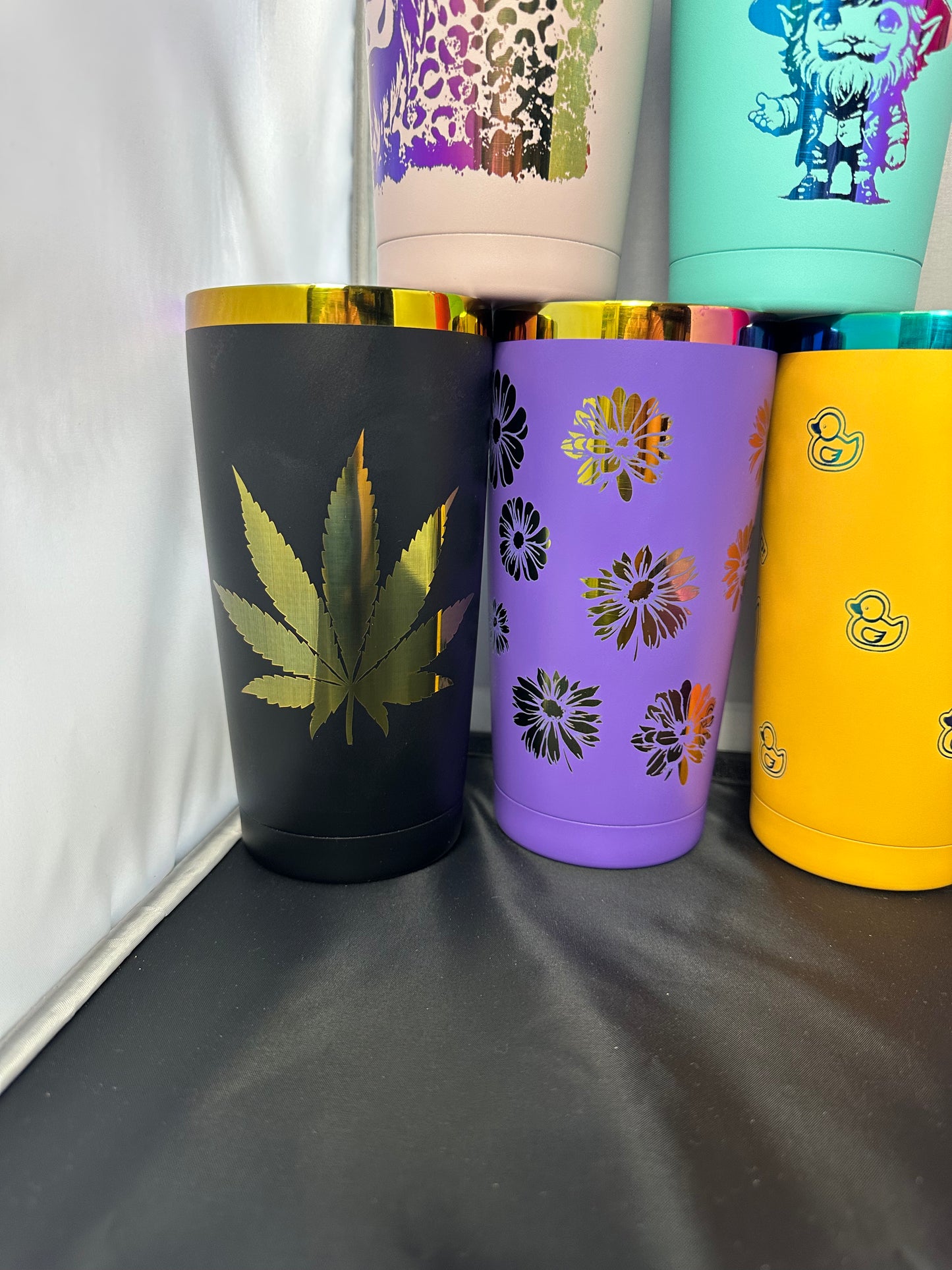 20oz Laser Engraved Rainbow Tumbler